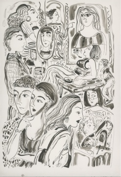 《博物馆里的表情》 110x75cm 纸上水彩2020
《博物馆里的表情》 110x75cm 纸上水彩2020
