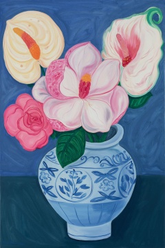 《花是终极象征》 150×100cm 布面油画 2021
《花是终极象征》 150×100cm 布面油画 2021
