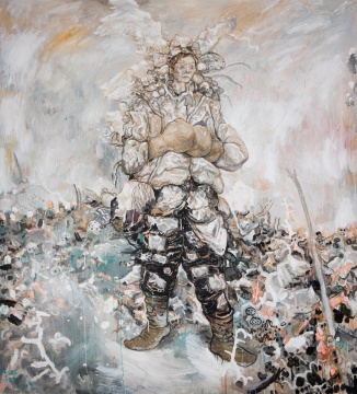 李继开 《巨人》 205.5×185.5cm 布面丙烯 2019
李继开 《巨人》 205.5×185.5cm 布面丙烯 2019