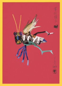 《紫睛蜢子 》 29.7x21cm 纸本拼贴 2019
《紫睛蜢子 》 29.7x21cm 纸本拼贴 2019