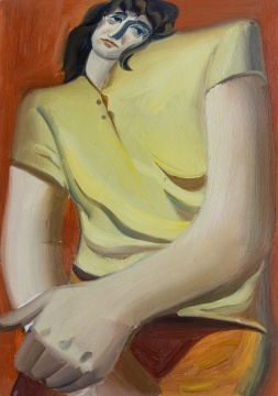 《陌生的肖像》 53x38cm 纸本油画 2020
《陌生的肖像》 53x38cm 纸本油画 2020