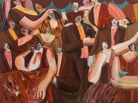 《爬梯 2》 120x160cm 布面油画 2019
《爬梯 2》 120x160cm 布面油画 2019