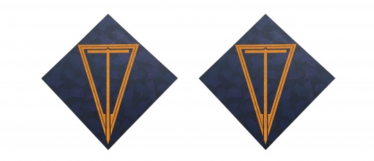 《雄黄》 282×282cm(2幅一组) 布面矿物质颜色 2021
《雄黄》 282×282cm(2幅一组) 布面矿物质颜色 2021
