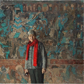 袁元 《敦煌女儿》 200x200cm 布面油画 2019
袁元 《敦煌女儿》 200x200cm 布面油画 2019