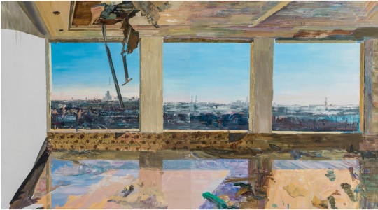 裴咏梅 《记录城镇的变迁与发展》540x300cm 布面油画 2018
裴咏梅 《记录城镇的变迁与发展》540x300cm 布面油画 2018