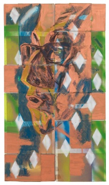 《说话的人》 116.5×66cm 纸板、丙烯、喷漆 2019 《说话的人》 116.5×66cm 纸板、丙烯、喷漆 2019