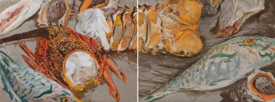 倪军《海战之歌(双联)》60 x 160 cm 布面油画 2021
倪军《海战之歌(双联)》60 x 160 cm 布面油画 2021