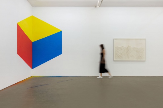 董大为 《尘归尘系列》 300×330cm 墙上马克笔 2021
付小桐 《164.975孔》 112×163cm 手工宣纸 2021
董大为 《尘归尘系列》 300×330cm 墙上马克笔 2021
付小桐 《164.975孔》 112×163cm 手工宣纸 2021