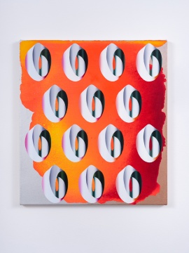 张月薇,《无题》 51 × 46 cm 布面丙烯、油画及喷漆 2021
张月薇,《无题》 51 × 46 cm 布面丙烯、油画及喷漆 2021