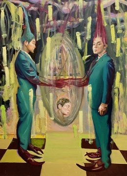 《我的面容、我的心,简洁如画》 150x120cm 布面油画 2021
《我的面容、我的心,简洁如画》 150x120cm 布面油画 2021
