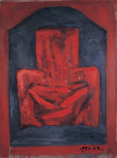 《家长的红色座椅》 103×77cm 布面油画 1993
