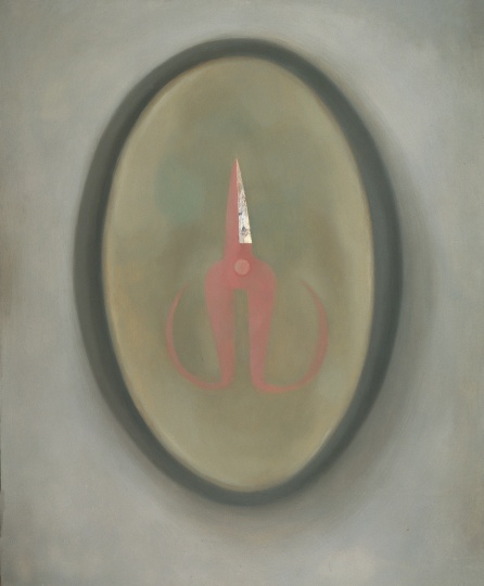 《镜子里的剪刀·春日》 145×120cm 布面油画 1999

