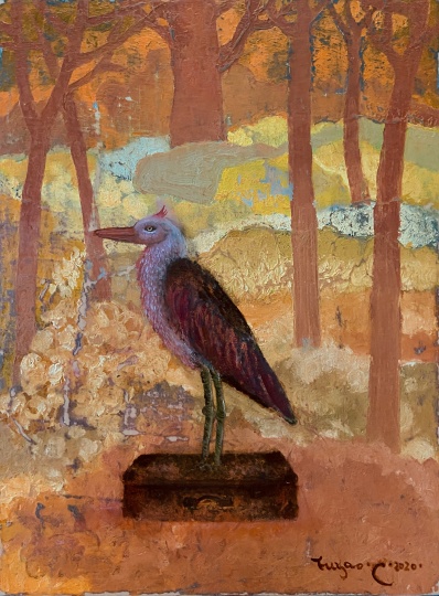 《修远兮-1》 30×21cm 木板油彩 2020
