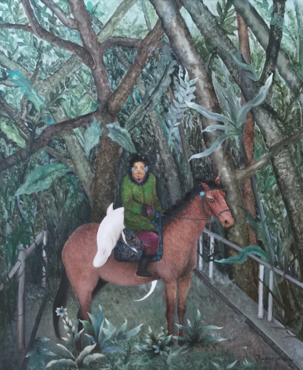 《出逃记-51》 73×60cm 布面油彩&nbsp;2020
