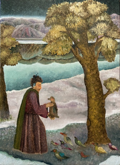 《修远兮-7》 36×26cm 木板油彩 2020
