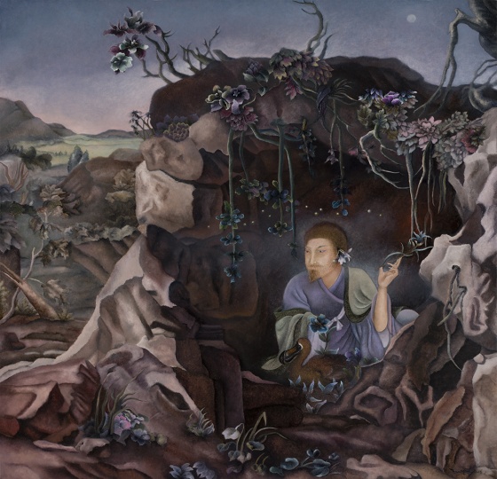 《出逃记-13》 120×120cm 布面油画 2015（非本次展览作品）
