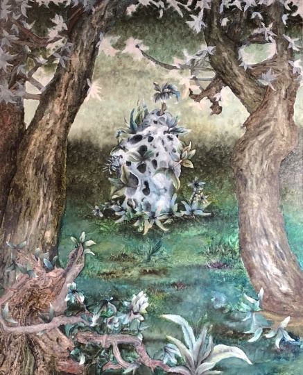 《浮生记-5》&nbsp;160×130cm 布面油画&nbsp;2018（非本次展览作品）
