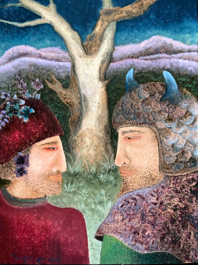 《修远兮-10》 40×30cm 木板油彩 2020
