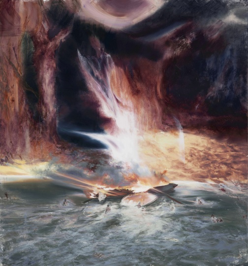 《重生之河 No. 1》 220×205cm 布面油画 2020
《重生之河 No. 1》 220×205cm 布面油画 2020