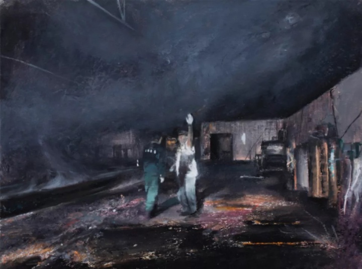 《蒸汽》 36×48cm 纸本油画棒 2015
《蒸汽》 36×48cm 纸本油画棒 2015