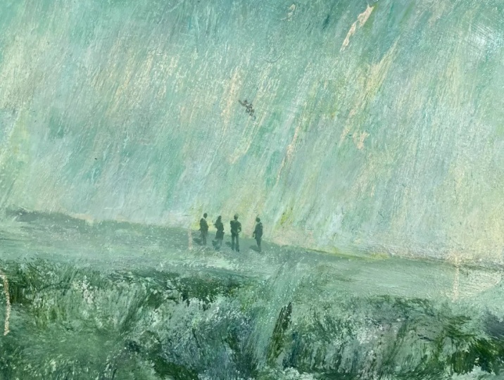 《河谷奇观》 36×48cm 纸本油画棒 2021
《河谷奇观》 36×48cm 纸本油画棒 2021