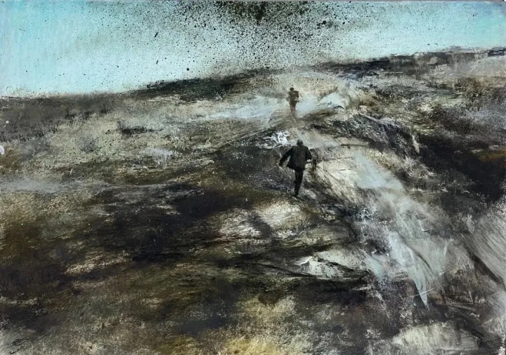 《追捕》 36×48cm 纸本油画棒 2019
《追捕》 36×48cm 纸本油画棒 2019