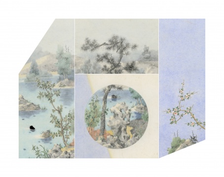 《山水隔 之二》 150x200cm 纸本设色 2020
《山水隔 之二》 150x200cm 纸本设色 2020