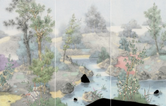 《诸野之薄》 144x219cm 纸本设色 2021
《诸野之薄》 144x219cm 纸本设色 2021