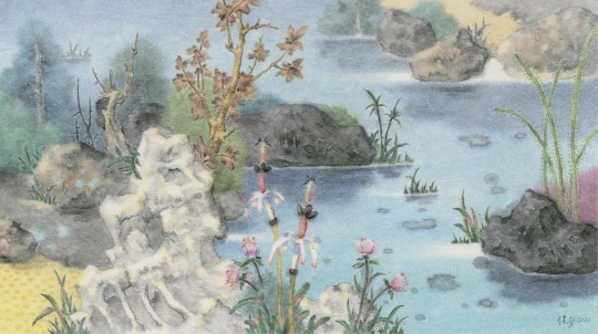 《诸野之露》 56x100cm 纸本设色 2021
《诸野之露》 56x100cm 纸本设色 2021