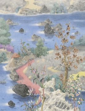《诸野之沉》 150x115cm 纸本设色 2021
《诸野之沉》 150x115cm 纸本设色 2021