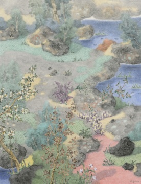 《诸野之落》 150x115cm 纸本设色 2021
《诸野之落》 150x115cm 纸本设色 2021