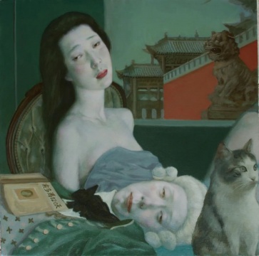 汪翀 《侯爵和他的女伴》 61x61cm 布面油画 2021
汪翀 《侯爵和他的女伴》 61x61cm 布面油画 2021