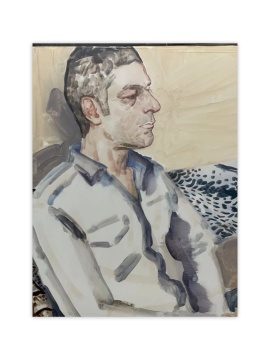 伊丽莎白·佩顿，《皮埃尔 （皮埃尔·于热）》 53.7x43.2cm  2011-2012，板面油画，私人藏品