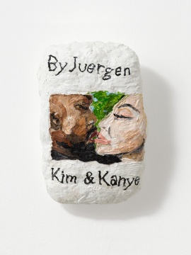 苏菲·巴伯,《金和肯伊的无舌之吻》13.2x8.9x4cm 2021,布面油画,X 美术馆馆藏
苏菲·巴伯,《金和肯伊的无舌之吻》13.2x8.9x4cm 2021,布面油画,X 美术馆馆藏
