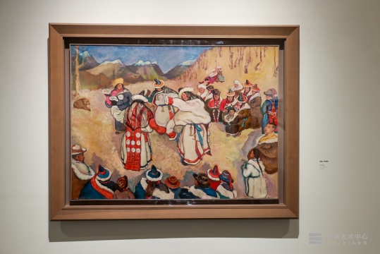 《蒙藏人民歌舞图》90×120cm 布面油画 1943
《蒙藏人民歌舞图》90×120cm 布面油画 1943