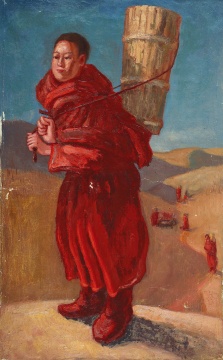 《前行》47×29cm 布面油画 1942
《前行》47×29cm 布面油画 1942