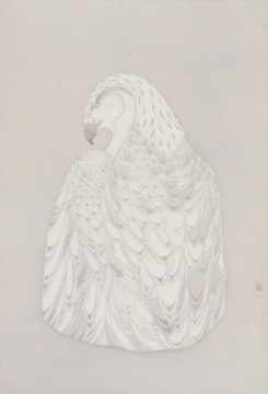 李戬 《隼》 96×66cm 纸本设色 2020
李戬 《隼》 96×66cm 纸本设色 2020