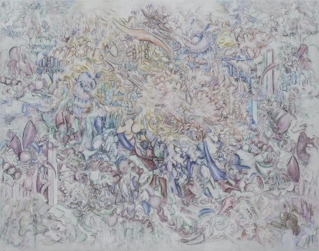 梁伟 《末去 未来》 230×180cm 布面丙烯,水墨,水溶笔 2021
梁伟 《末去 未来》 230×180cm 布面丙烯,水墨,水溶笔 2021