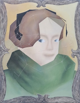 《肖像9 》 70×90cm 布面综合材料 2021
《肖像9 》 70×90cm 布面综合材料 2021