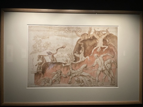 费德里科•祖卡罗(约 1542 至 1609年)《对贪婪者的惩罚:为佛罗伦萨大教堂所绘的习作》
费德里科•祖卡罗(约 1542 至 1609年)《对贪婪者的惩罚:为佛罗伦萨大教堂所绘的习作》