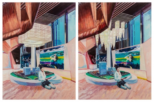 李青 《大家来找茬·楼姐(两图有五处不同)》 200×150cm×2 布面油画 2019
李青 《大家来找茬·楼姐(两图有五处不同)》 200×150cm×2 布面油画 2019