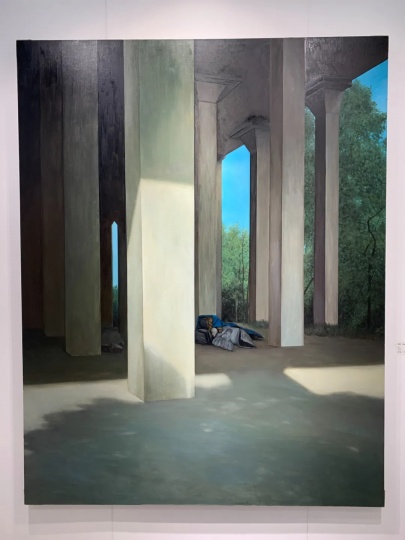 张英楠 《流浪》 230×180cm 布面油画 2015，已售，4.5万美元
