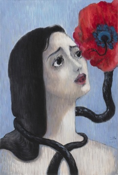 《夏娃》 20x30cm 布面油画 2021
《夏娃》 20x30cm 布面油画 2021