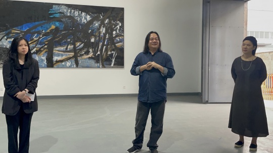 策展人文迪、艺术家张伯世、馆长潘新竹
策展人文迪、艺术家张伯世、馆长潘新竹
