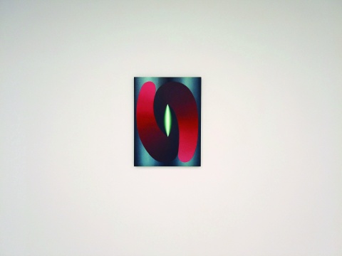洛伊·霍洛韦尔 《红与蓝的相交》 71.1×53.3cm 布面油画 2015
