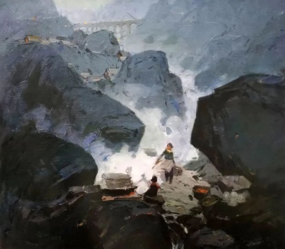 太行晨曦 66cmX76cm 1979 亚麻布油画 马常利 中国美术馆藏
太行晨曦 66cmX76cm 1979 亚麻布油画 马常利 中国美术馆藏