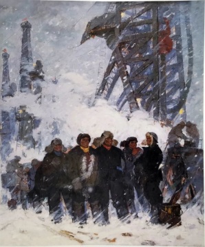 大庆人 230cmX190cm 1965 亚麻布油画 马常利 中国美术馆藏
大庆人 230cmX190cm 1965 亚麻布油画 马常利 中国美术馆藏