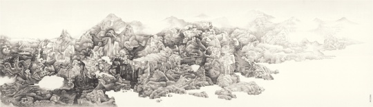 刘丹 《湘图》 145x500cm 纸本水墨 2014
刘丹 《湘图》 145x500cm 纸本水墨 2014