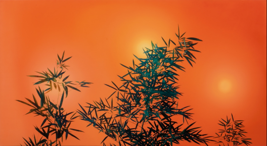 三神灵光 – 落日橙  158 x 290 cm  布面油画  2021