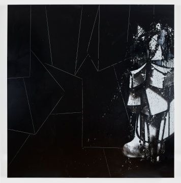 乔治·康多《非人类》208.3 x 213.4 cm 亚麻布油彩、颜料棒 2019© 乔治·康多，艺术家收藏，摄影：马丁·帕塞基安